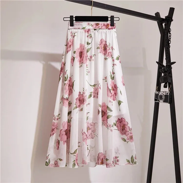 Elegant High Waist Cover up Ruffle Skirts