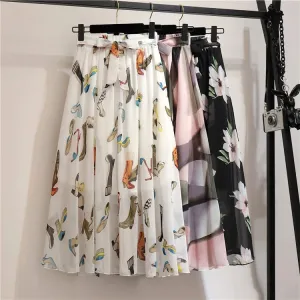 Elegant High Waist Cover up Ruffle Skirts