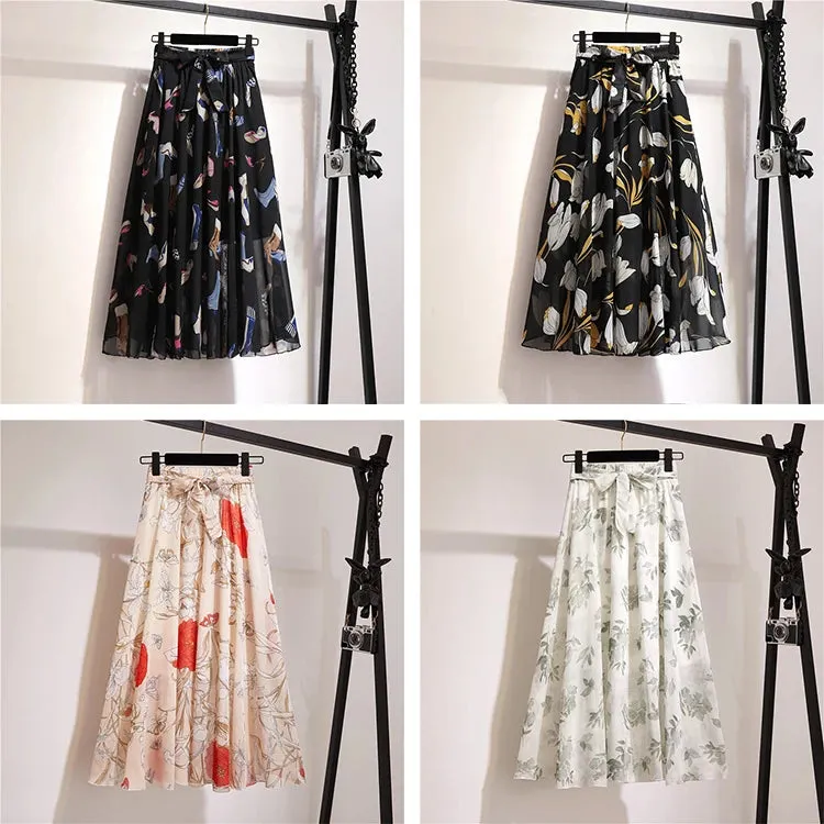 Elegant High Waist Cover up Ruffle Skirts