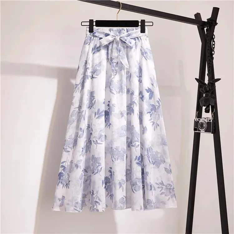 Elegant High Waist Cover up Ruffle Skirts