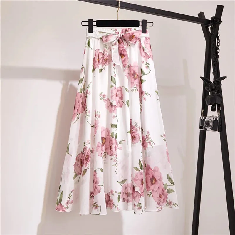 Elegant High Waist Cover up Ruffle Skirts
