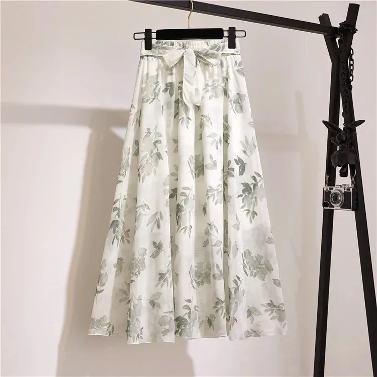 Elegant High Waist Cover up Ruffle Skirts