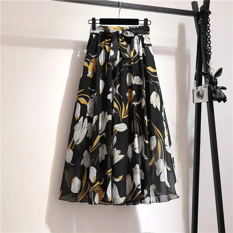 Elegant High Waist Cover up Ruffle Skirts