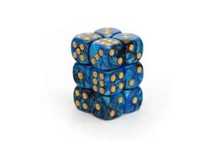 Elemental Dice | Black & Blue | 12x16mm Dice Block