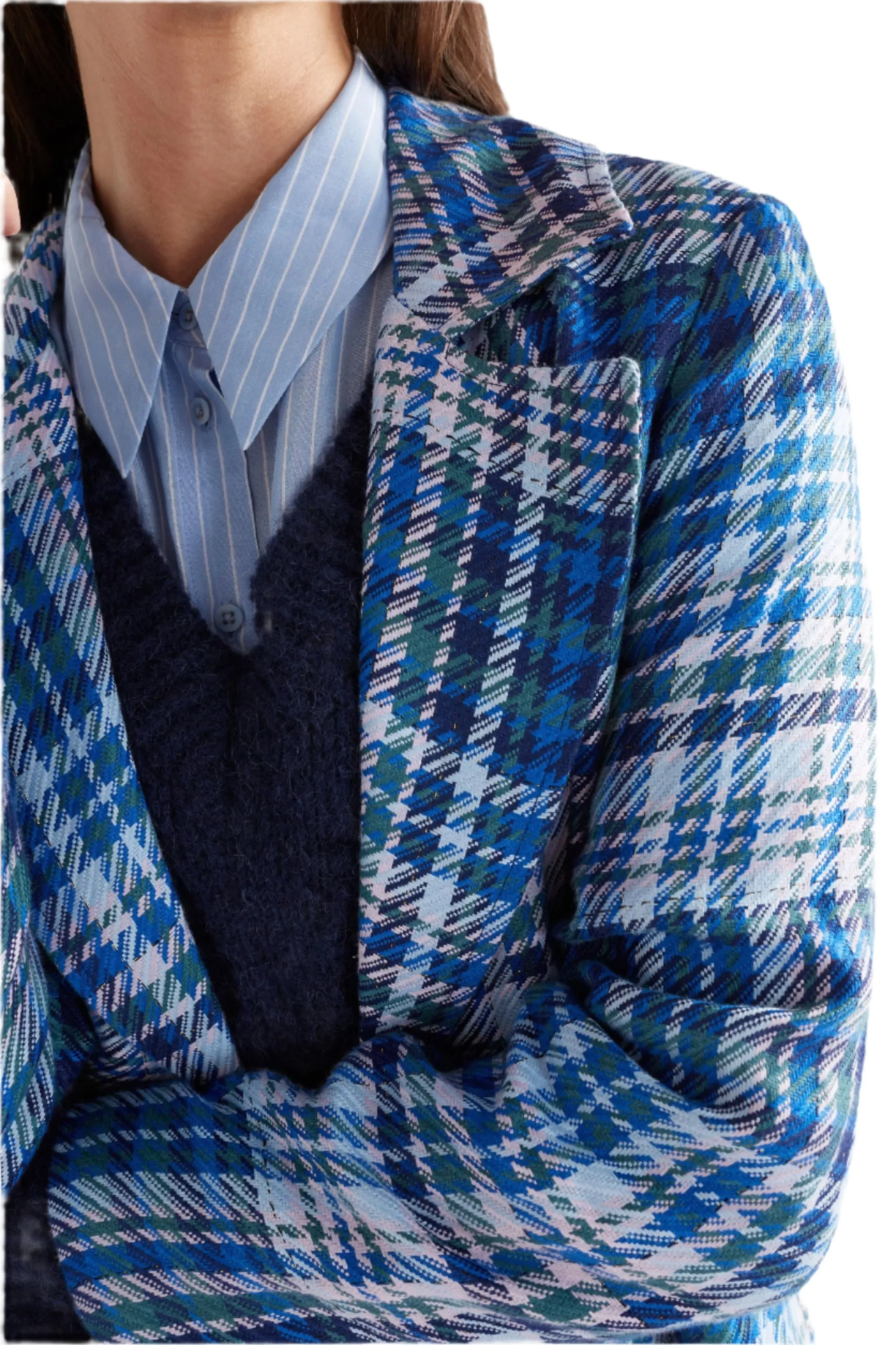 ELK RANIE JACKET - BLUE MULTI CHECK