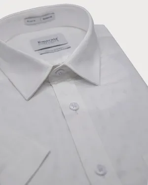 Emerald Corporate Dobby Regular Fit-Snow White