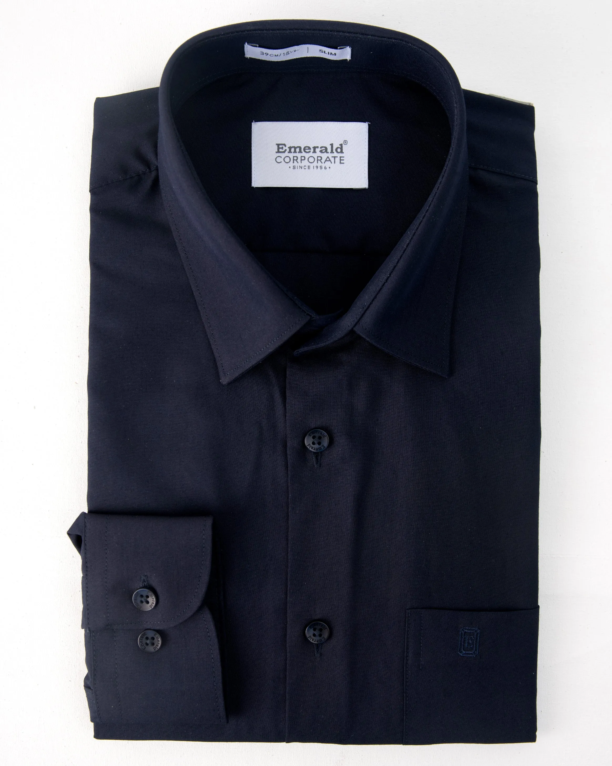 Emerald Corporate Plain Slim Fit-Midnight