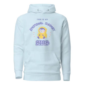 Emotional Support Birb Hoodie – Cozy, Soft, and Comforting Pullover