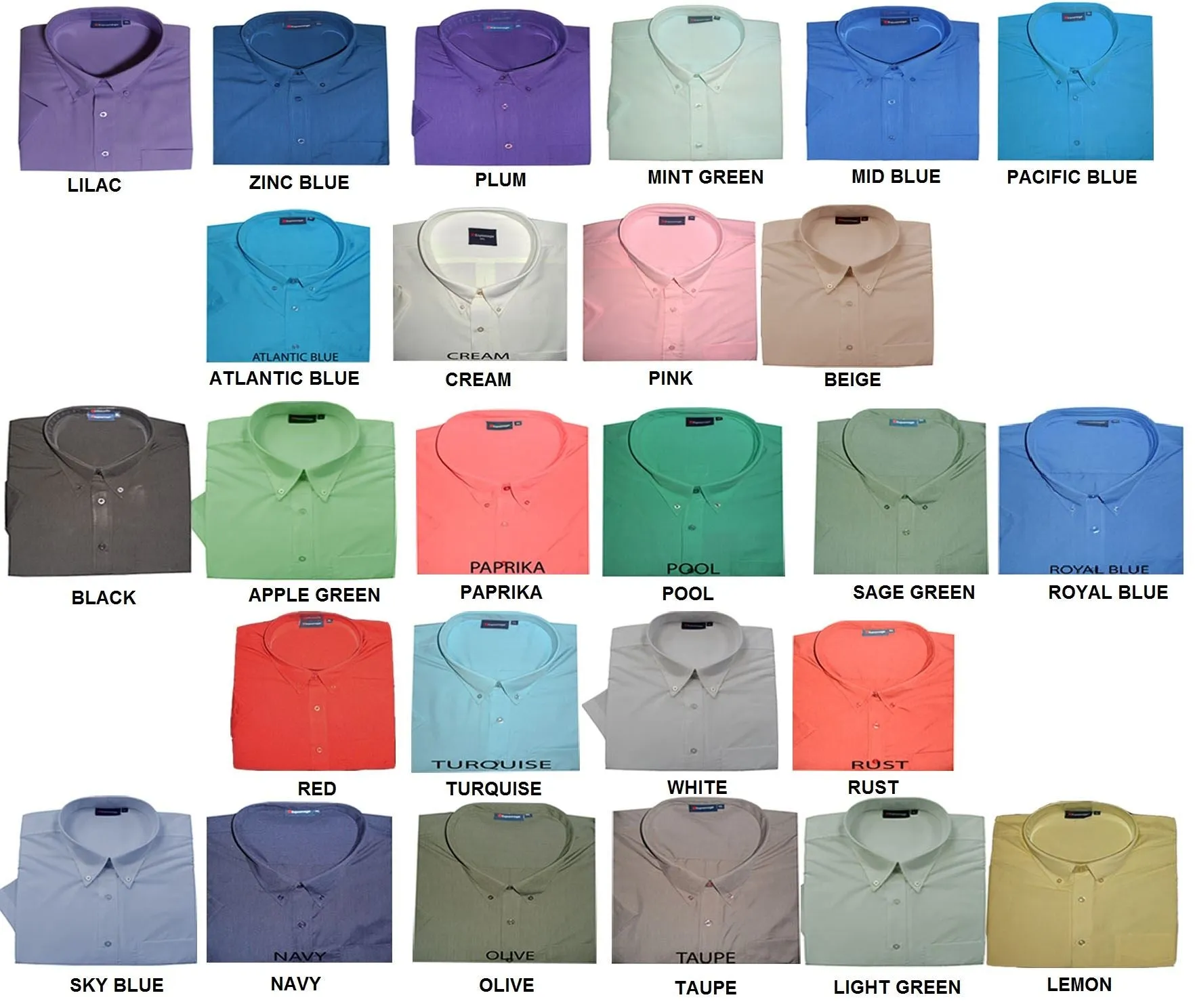 Espionage Mens Easy Care Poly Viscose SS Shirts in Size 2XL-8XL, Multi Options