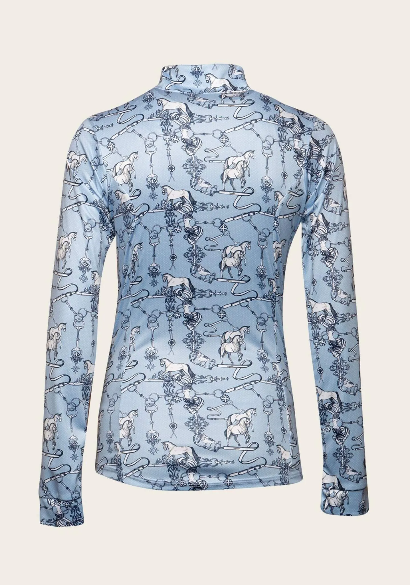 Espoir Sky Blue Carnival Quarter Zip Shirt
