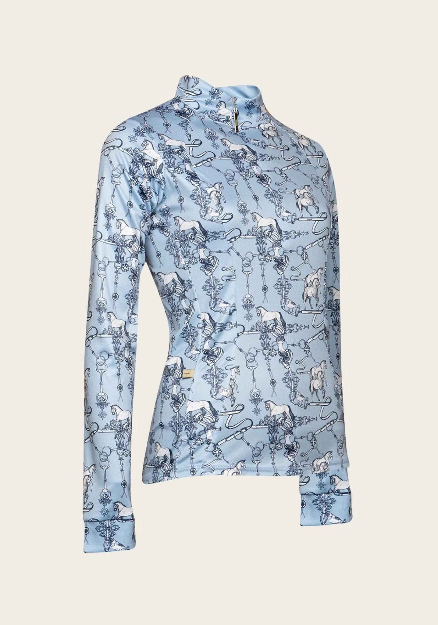 Espoir Sky Blue Carnival Quarter Zip Shirt