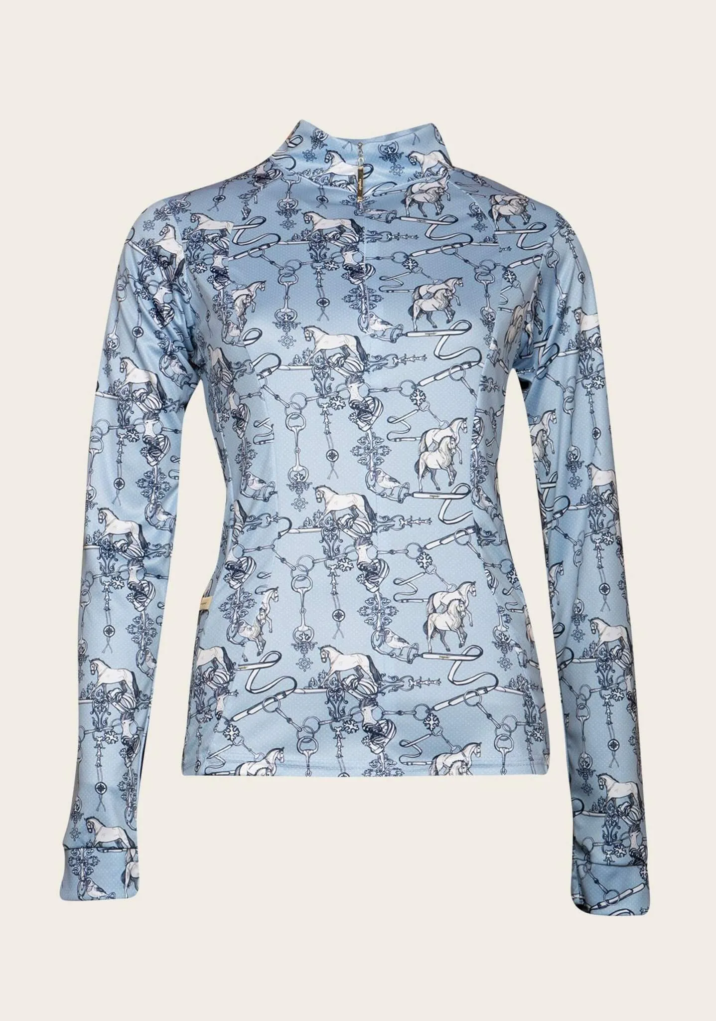 Espoir Sky Blue Carnival Quarter Zip Shirt