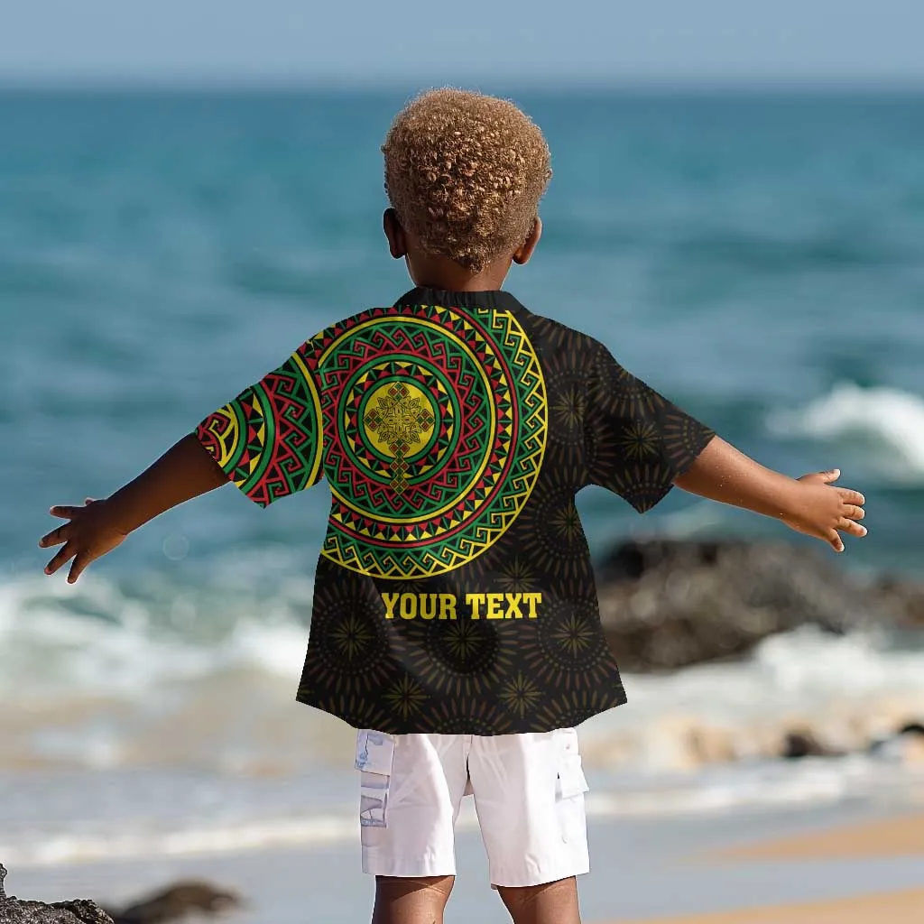 Ethiopia National Day Kid Hawaiian Shirt Lion Of Judah African Pattern LT01