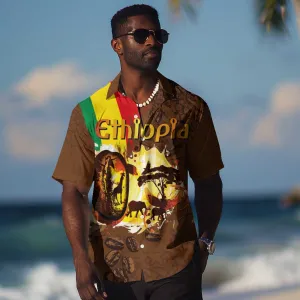 Ethiopia's Pride - Coffee Culture Hawaiian Shirt LT03