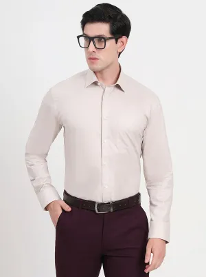 Fawn Solid Regular Fit Formal Shirt | JadeBlue