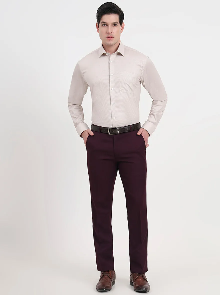 Fawn Solid Regular Fit Formal Shirt | JadeBlue