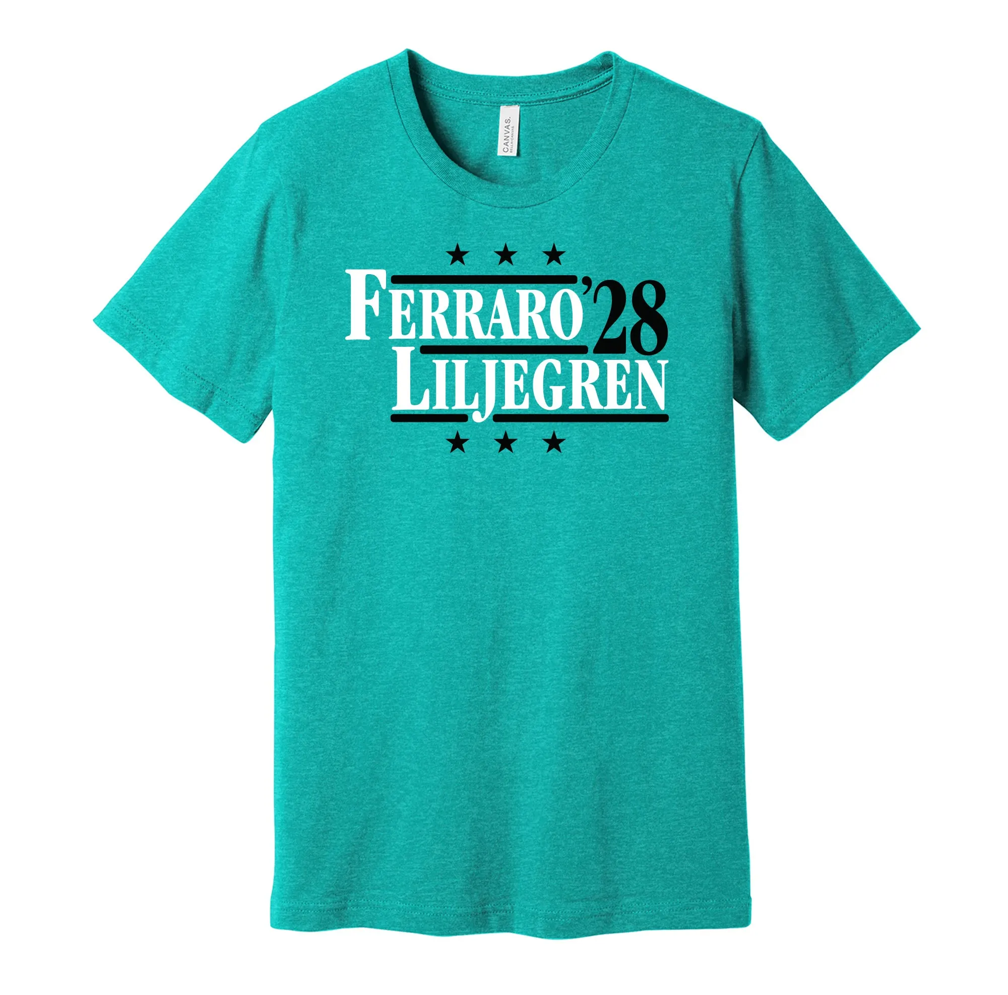 Ferraro & Liljegren '28 - San Jose Hockey Political Campaign Parody T-Shirt - Hyper Than Hype Shirts