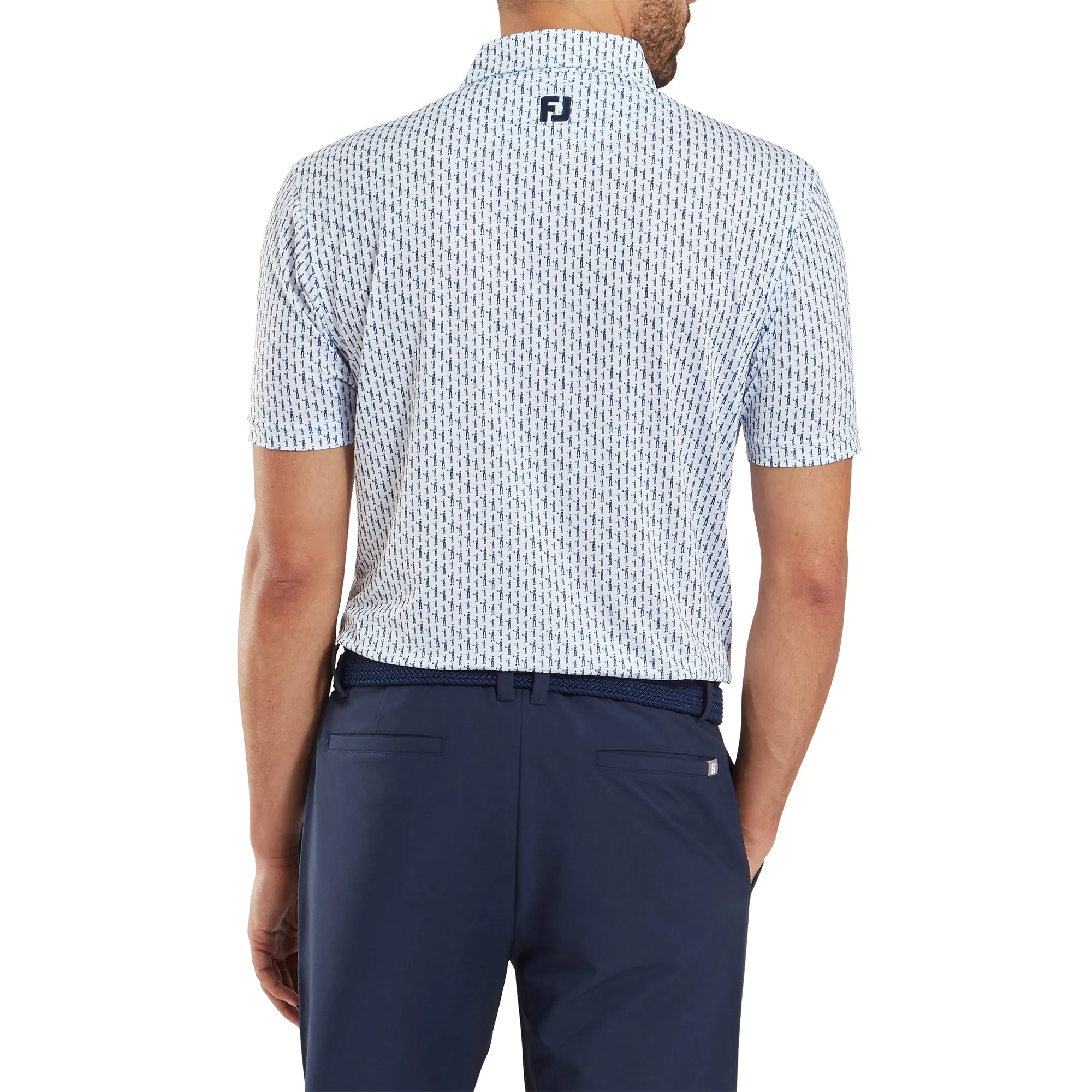 Figure Print Lisle Print Polo Shirt