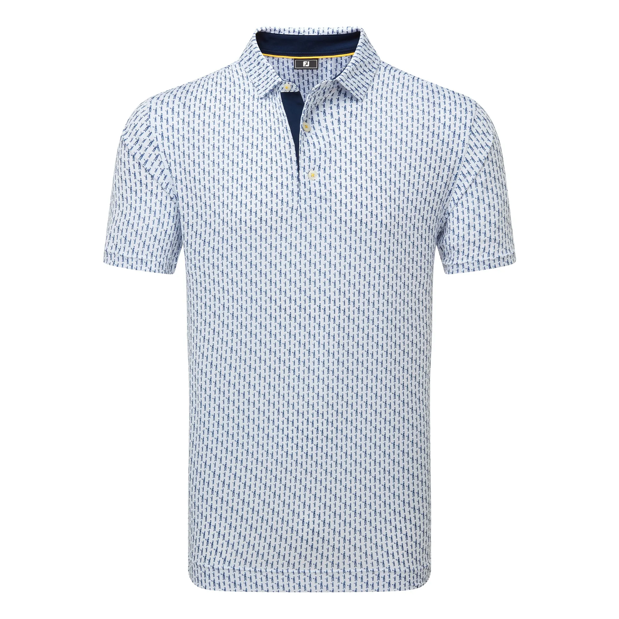 Figure Print Lisle Print Polo Shirt