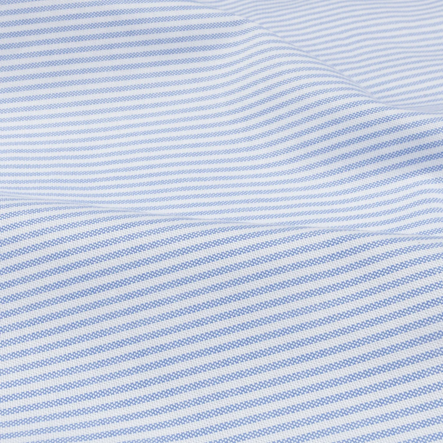 Finamore Gaeta Shirt Lucio Collar brushed oxford light blue stripe