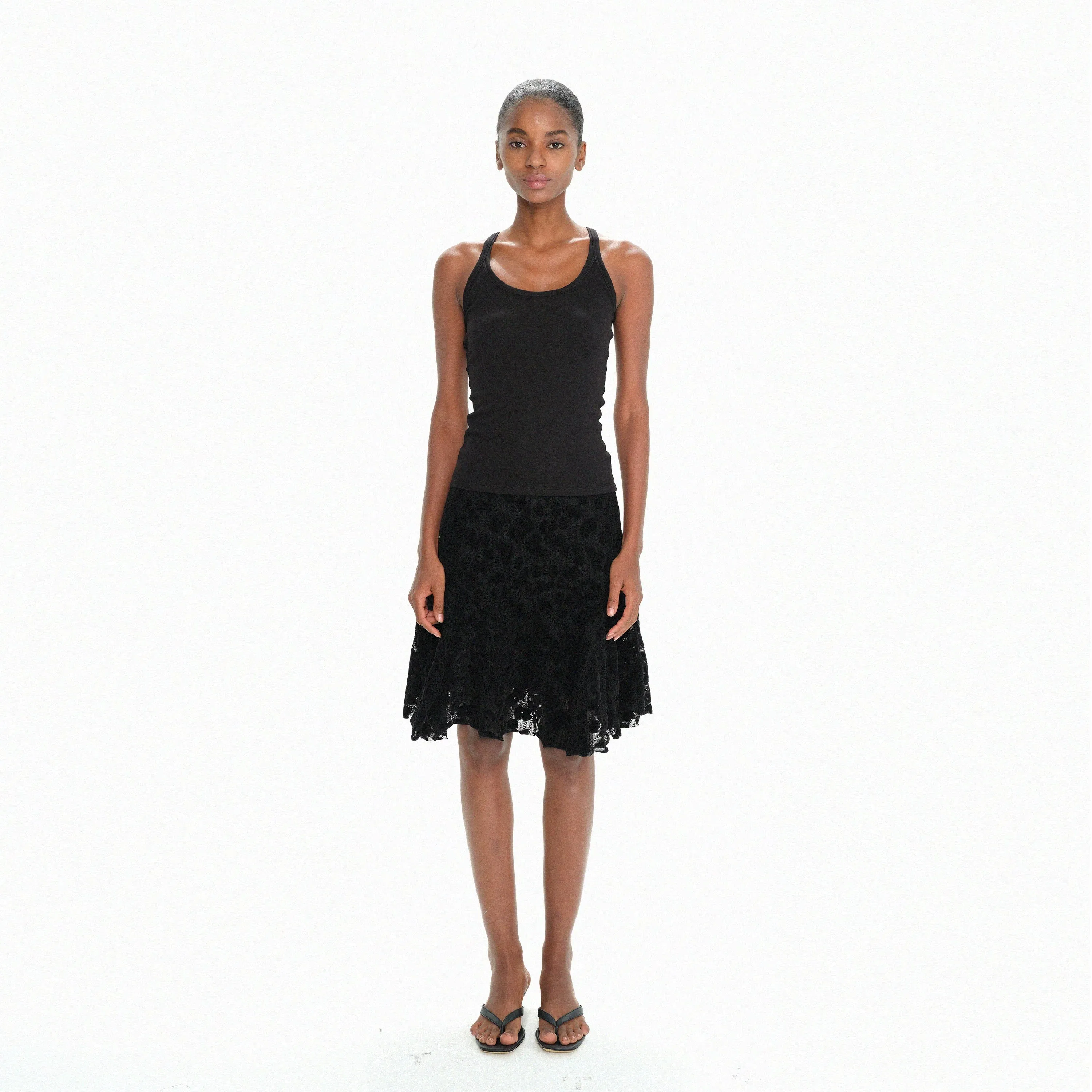 Floral Lace Skirt Set