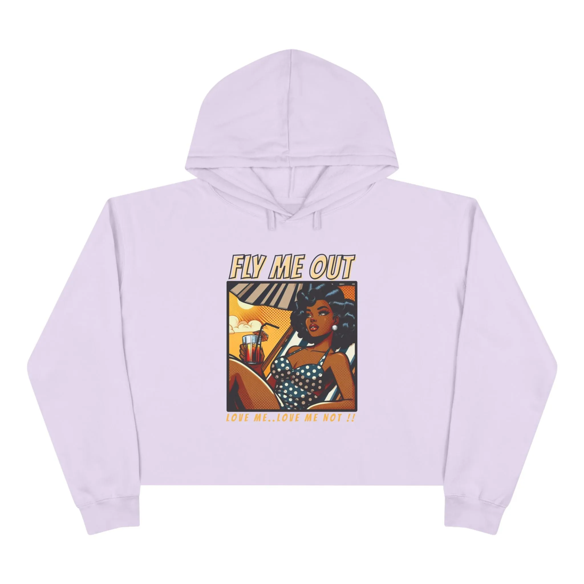 ‘FLY ME OUT’ CROP HOODIE (LOVE ME LOVE ME NOT)