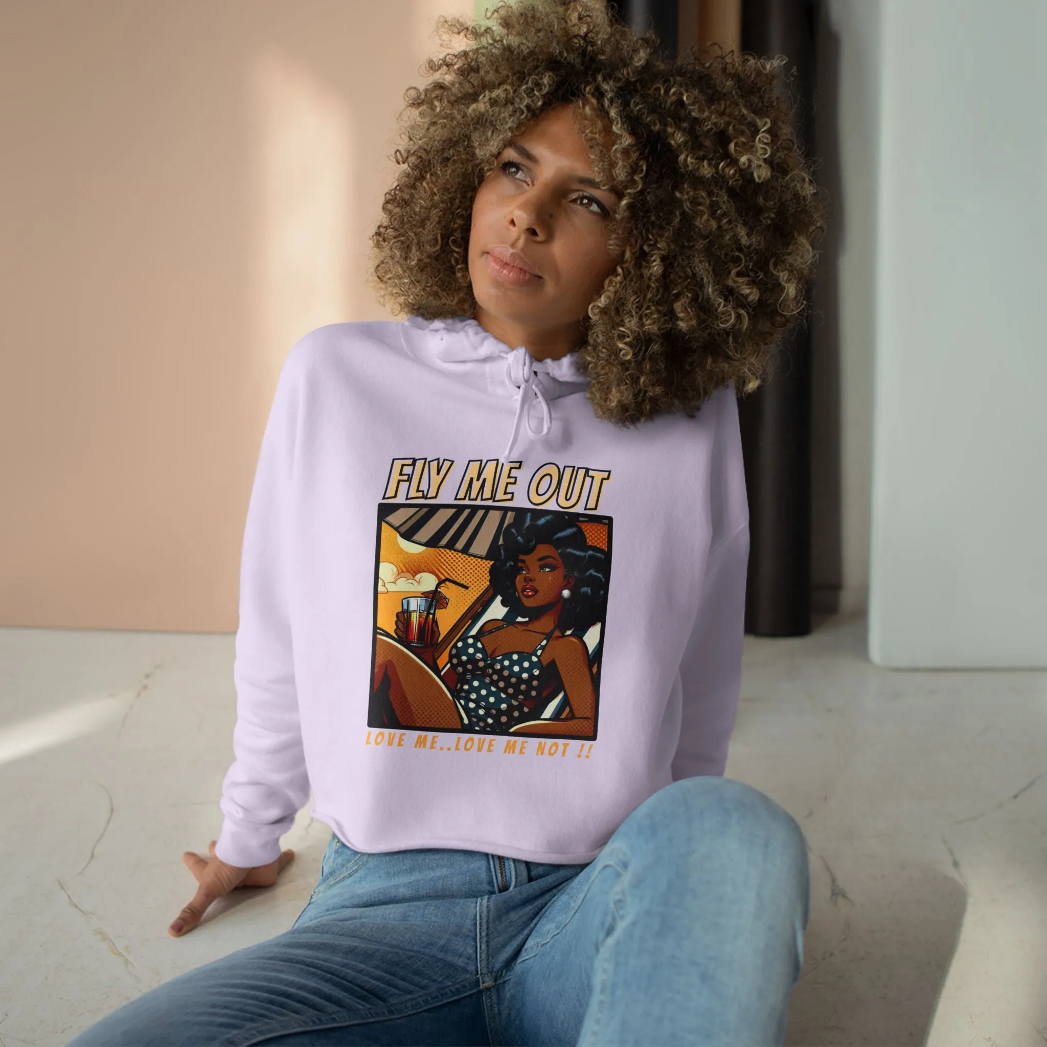 ‘FLY ME OUT’ CROP HOODIE (LOVE ME LOVE ME NOT)