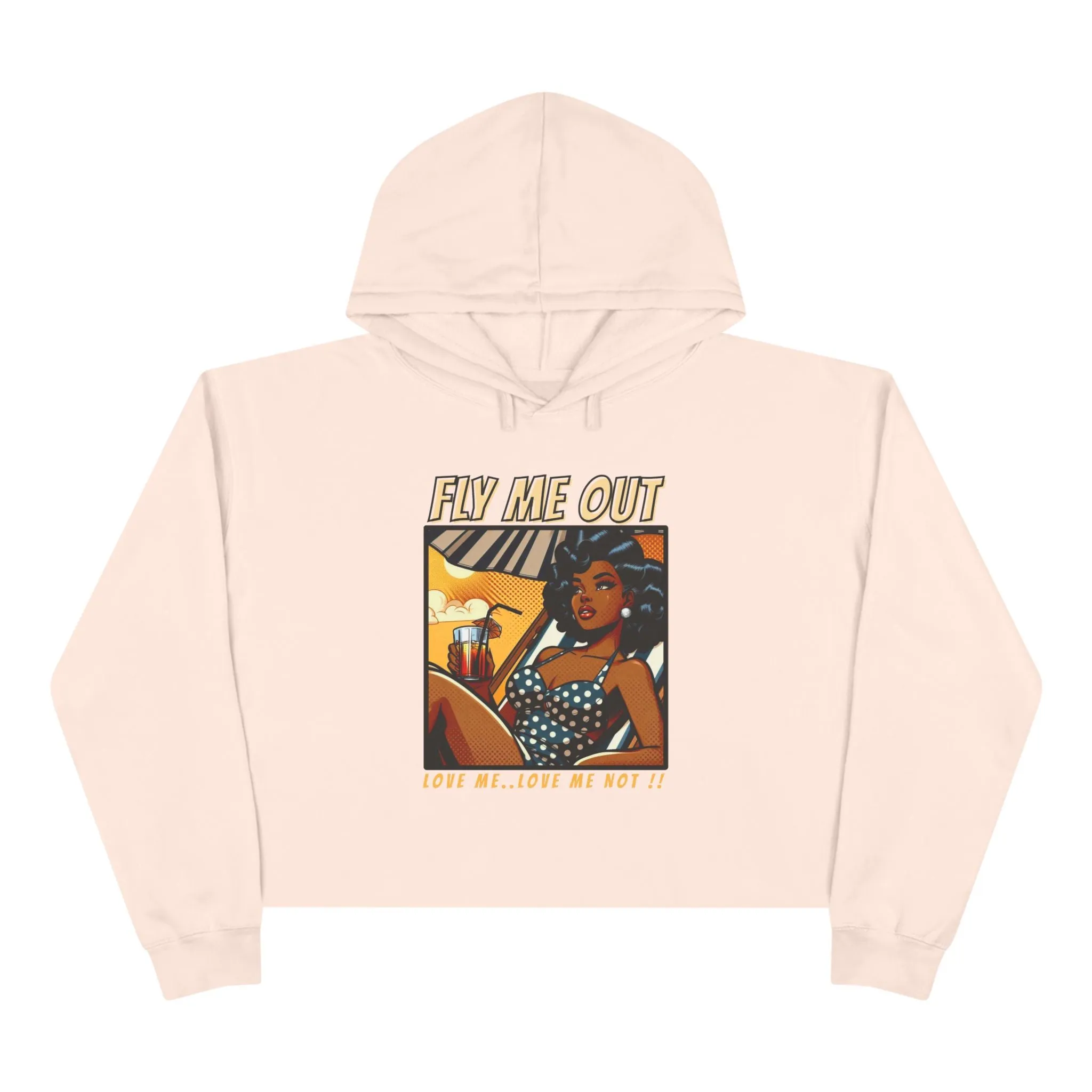 ‘FLY ME OUT’ CROP HOODIE (LOVE ME LOVE ME NOT)