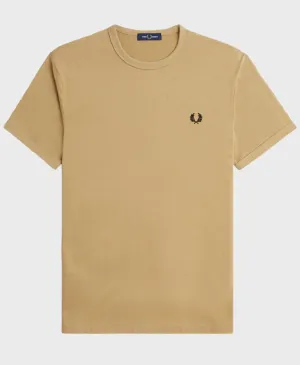 Fred Perry Ringer T-shirt Warm Stone/Black