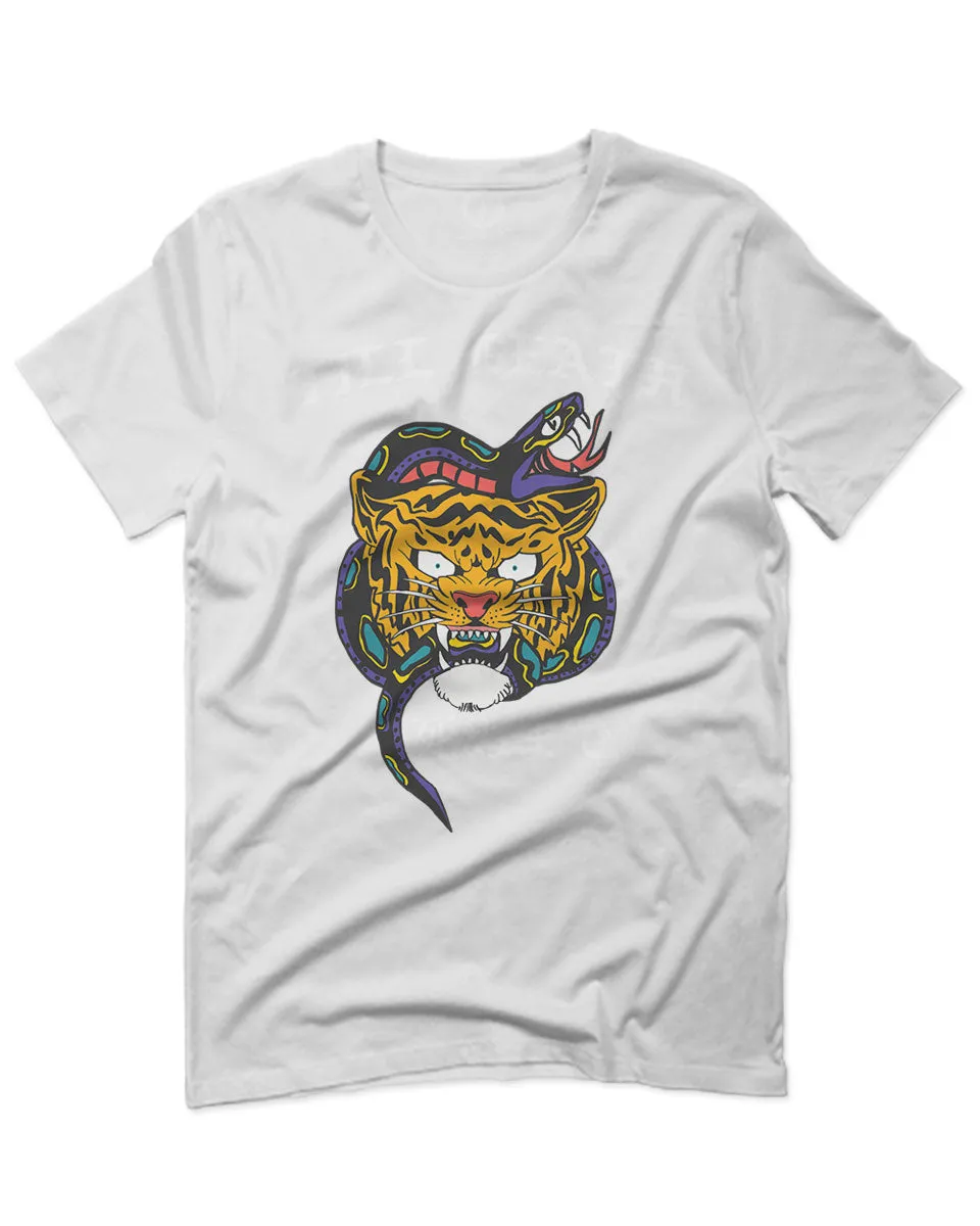 Front Tiger Graphic Japanese Till Death Good Vibes OBEI Society For men T Shirt