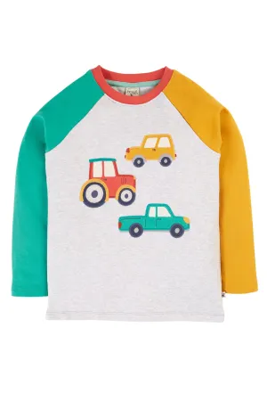 Frugi Baby Boys Colourblock Alfie Vehicles Top