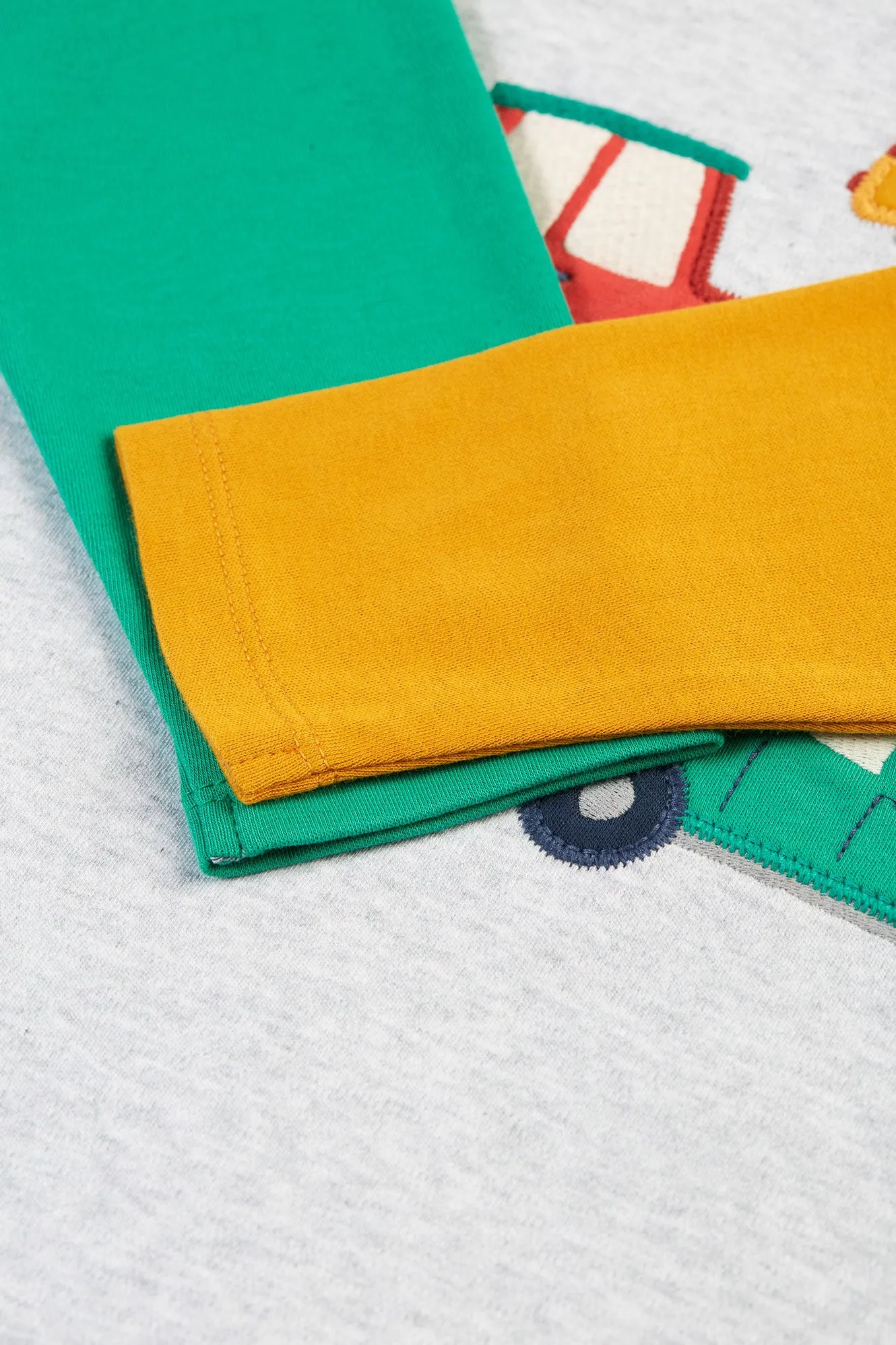 Frugi Baby Boys Colourblock Alfie Vehicles Top