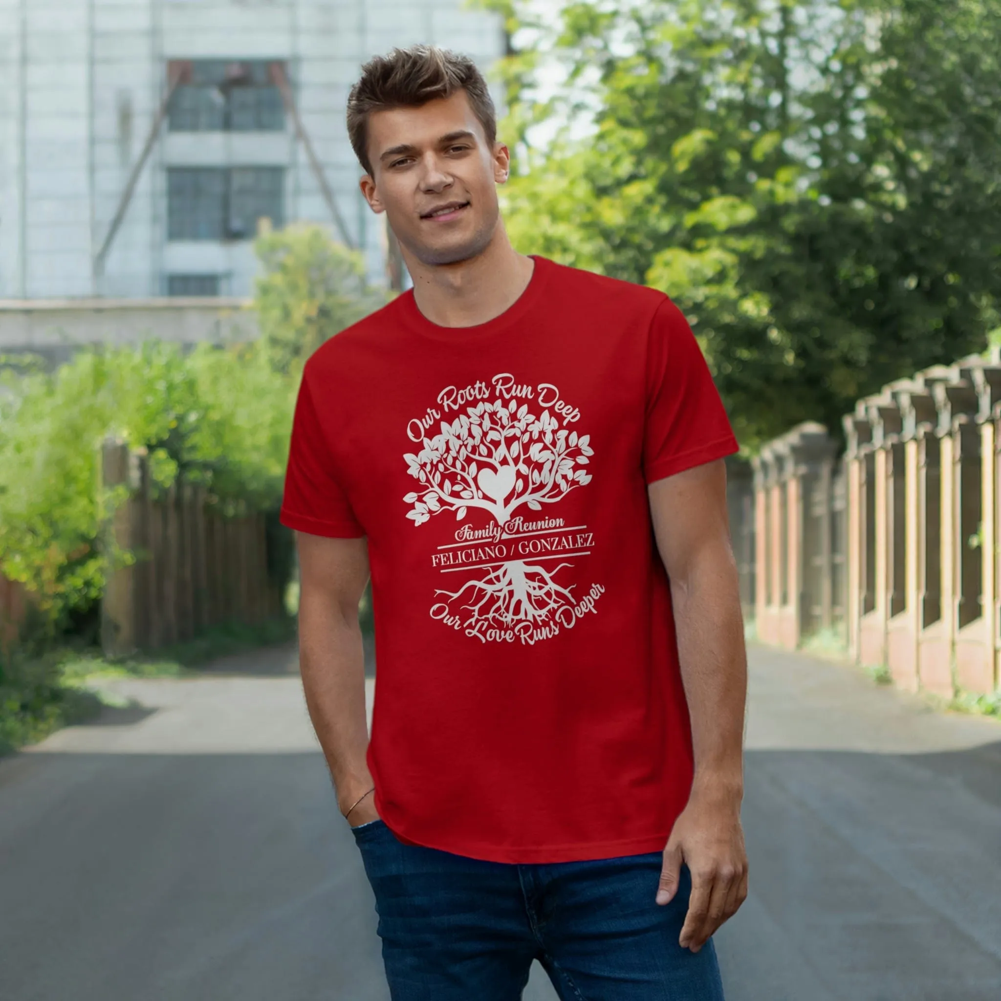 Full Size Extra-light Weight Tee Blue & Red