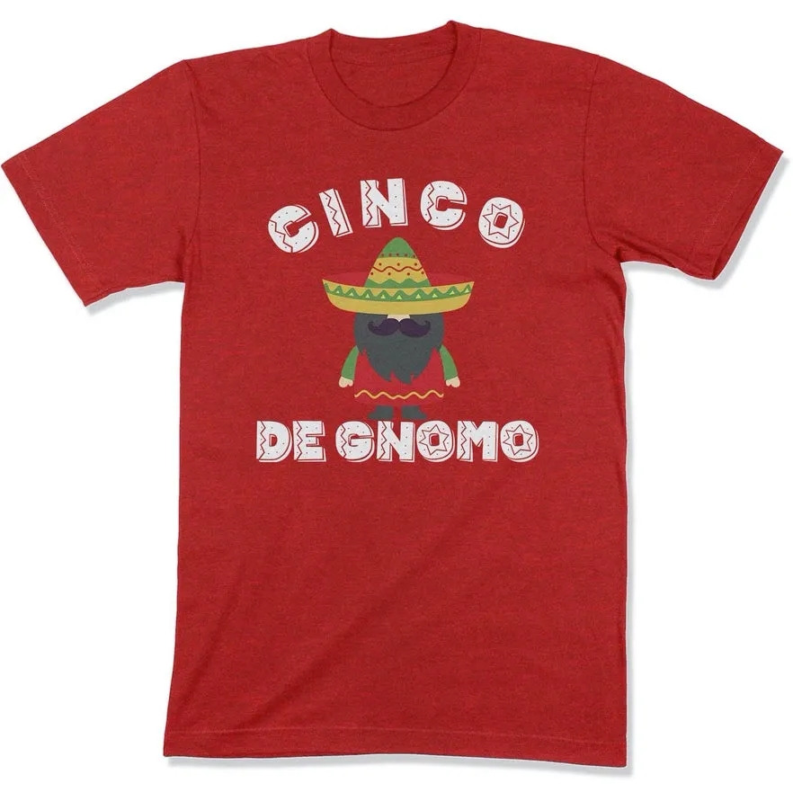 Funny Cinco De Mayo Gnome Unisex T Shirt For Men Women Adult - Punny Cinco De Gnomo Gnome Tees