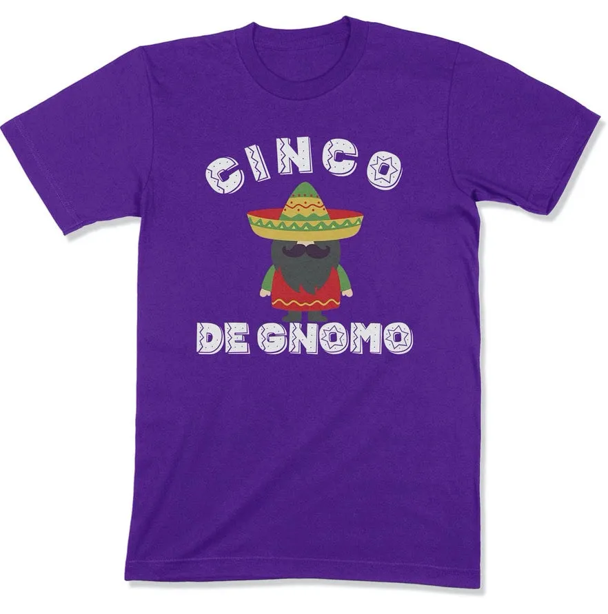 Funny Cinco De Mayo Gnome Unisex T Shirt For Men Women Adult - Punny Cinco De Gnomo Gnome Tees