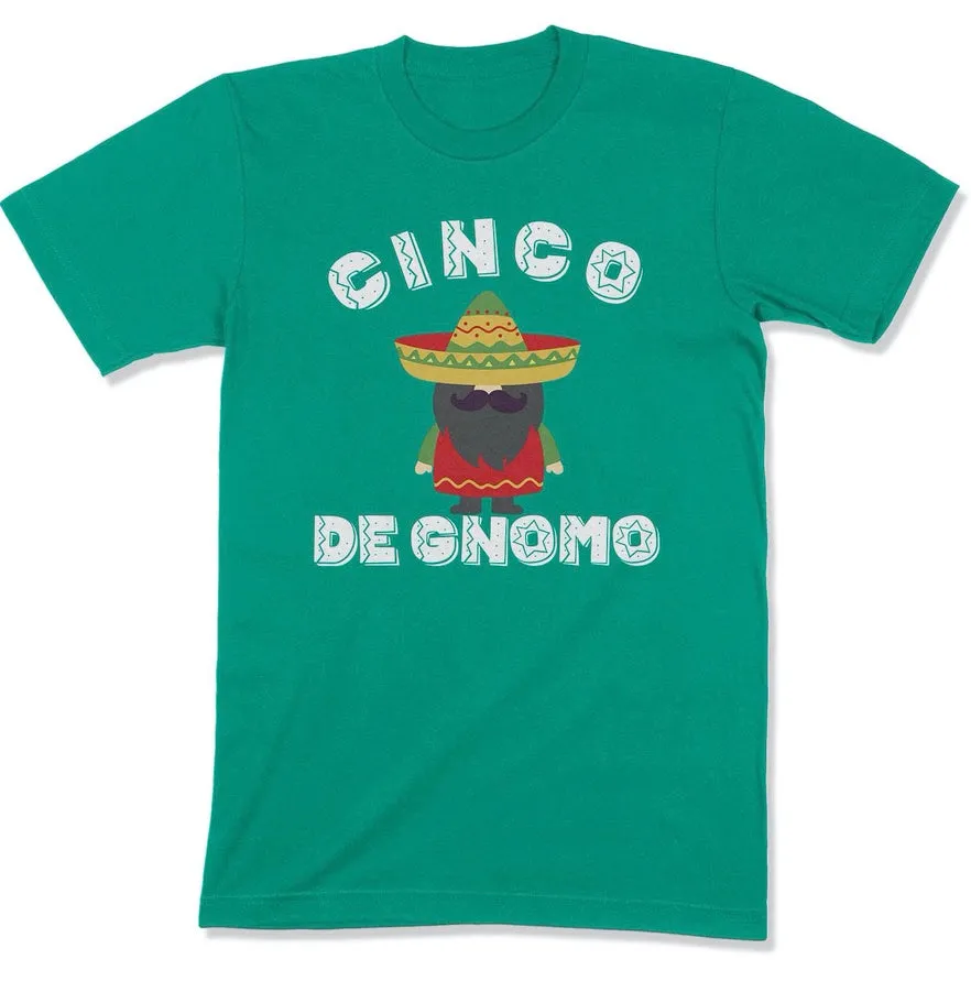 Funny Cinco De Mayo Gnome Unisex T Shirt For Men Women Adult - Punny Cinco De Gnomo Gnome Tees
