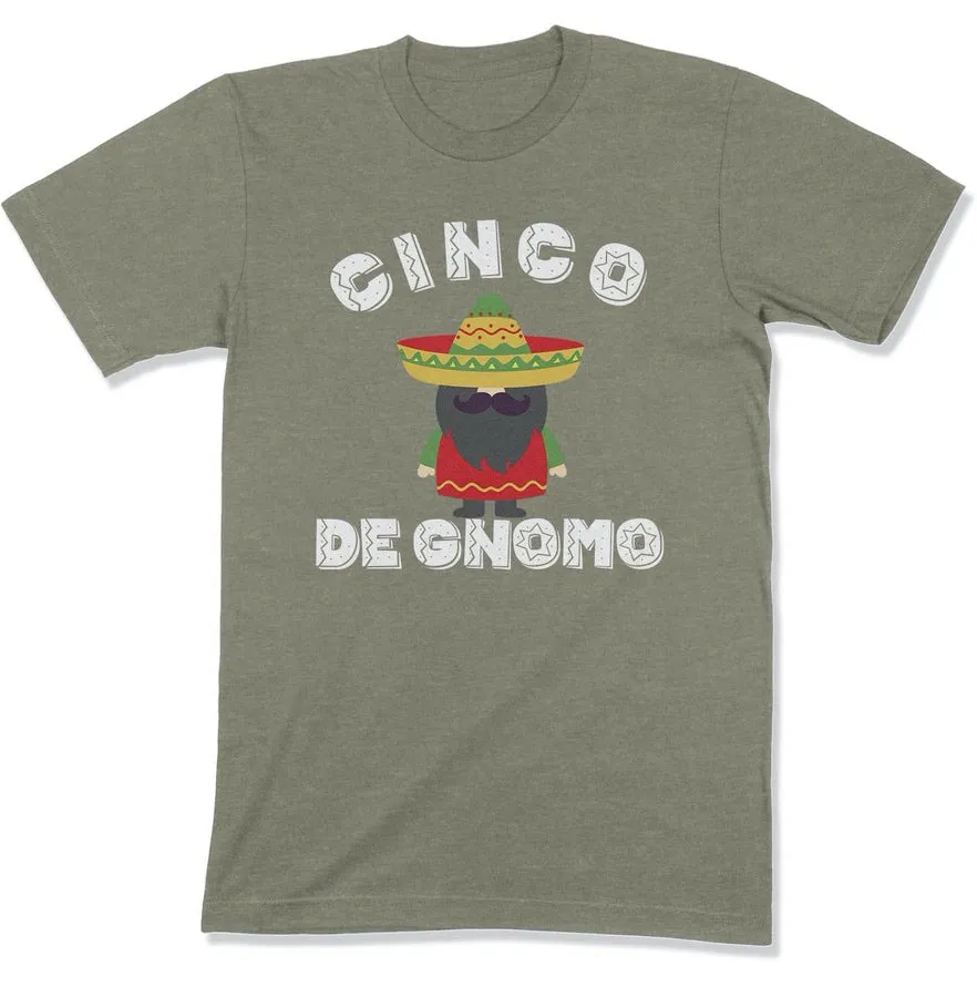 Funny Cinco De Mayo Gnome Unisex T Shirt For Men Women Adult - Punny Cinco De Gnomo Gnome Tees