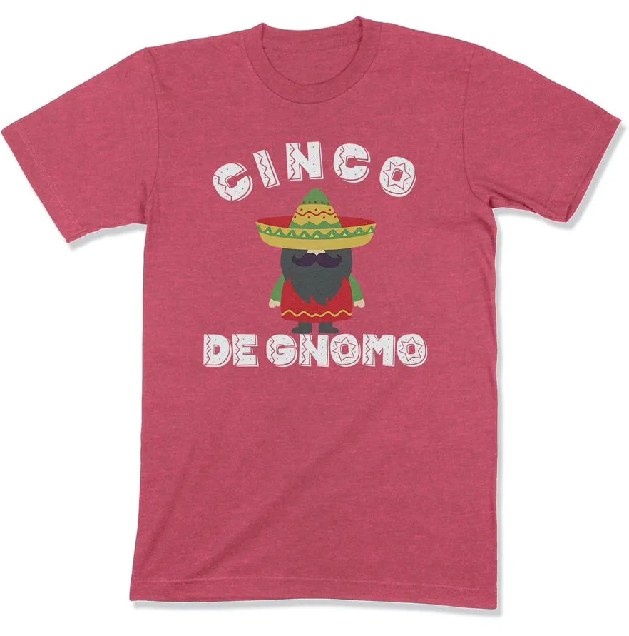 Funny Cinco De Mayo Gnome Unisex T Shirt For Men Women Adult - Punny Cinco De Gnomo Gnome Tees