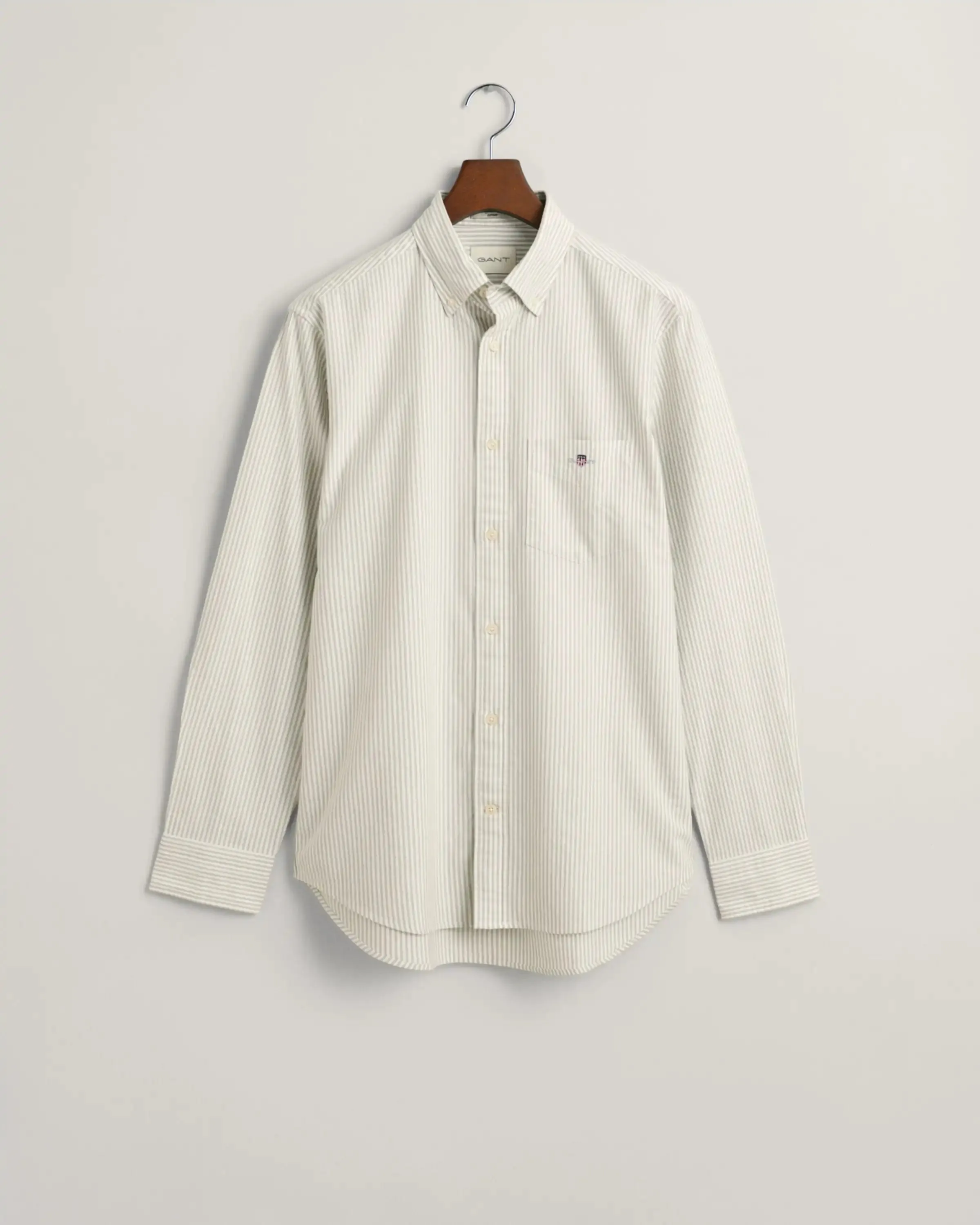 GANT Men's Shirt Regular Oxford Banker Milky Matcha