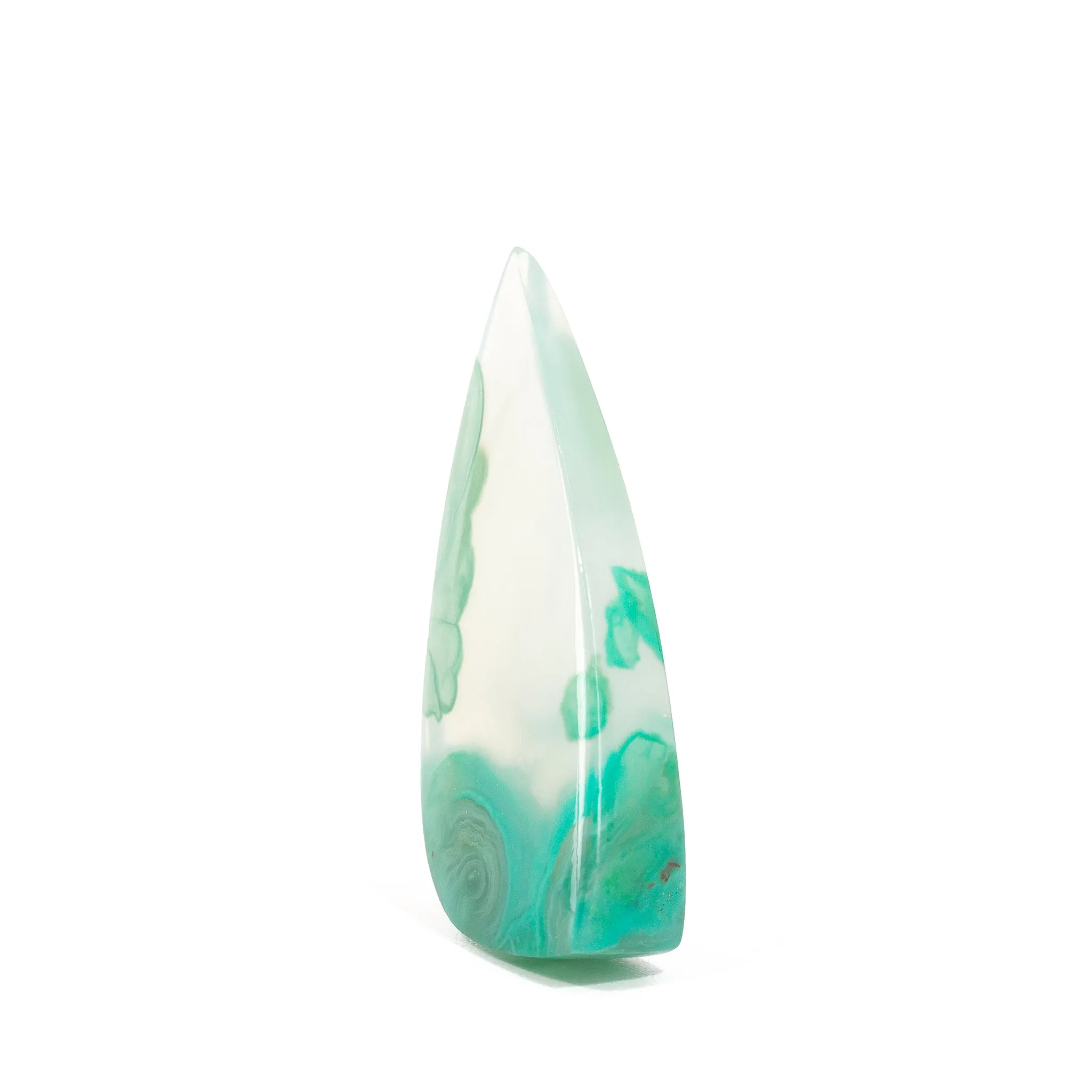 Gem Silica & Chrysocolla 27.05mm 11.9 Carat Gem Crystal Cabochon