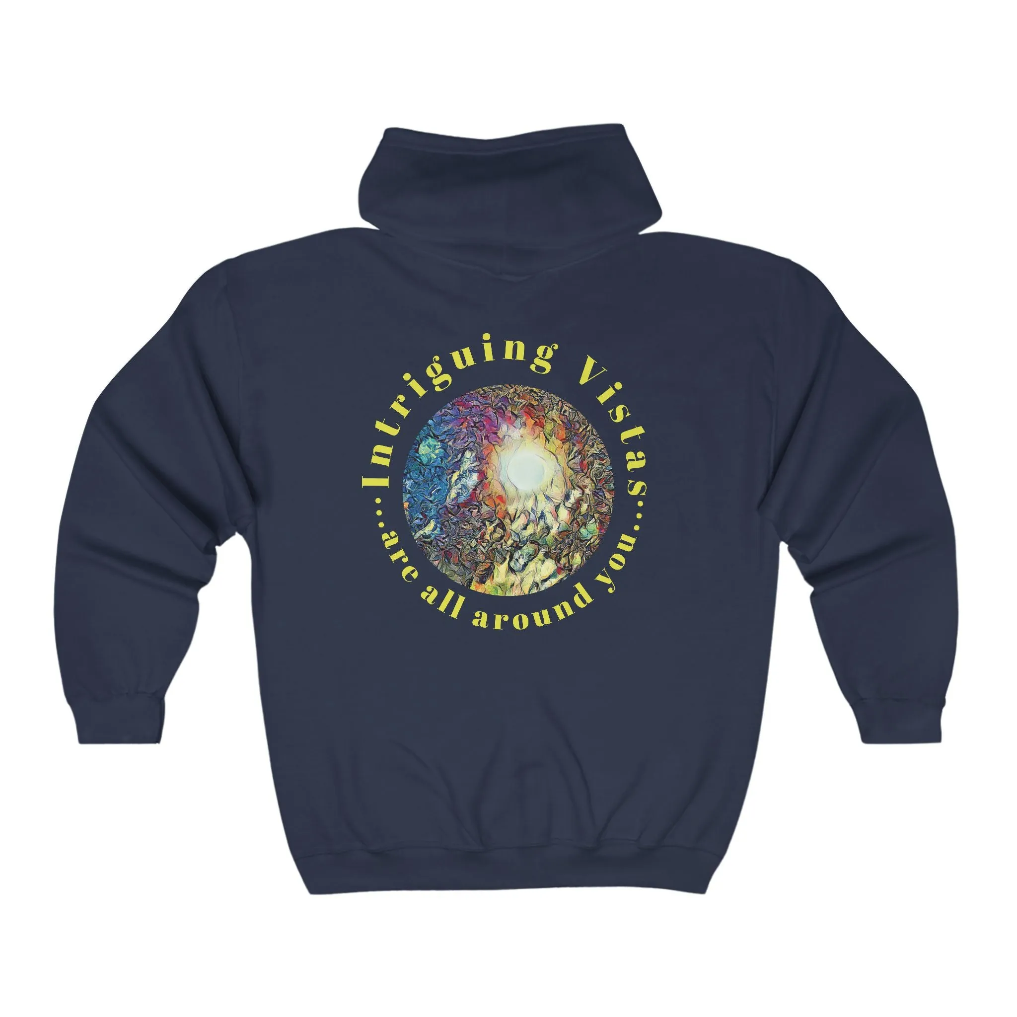 Gildan 18600 Unisex Adult Heavy Blend Full Zip Hooded Sweatshirt from the Night Sky Series at Intriguing Vistas