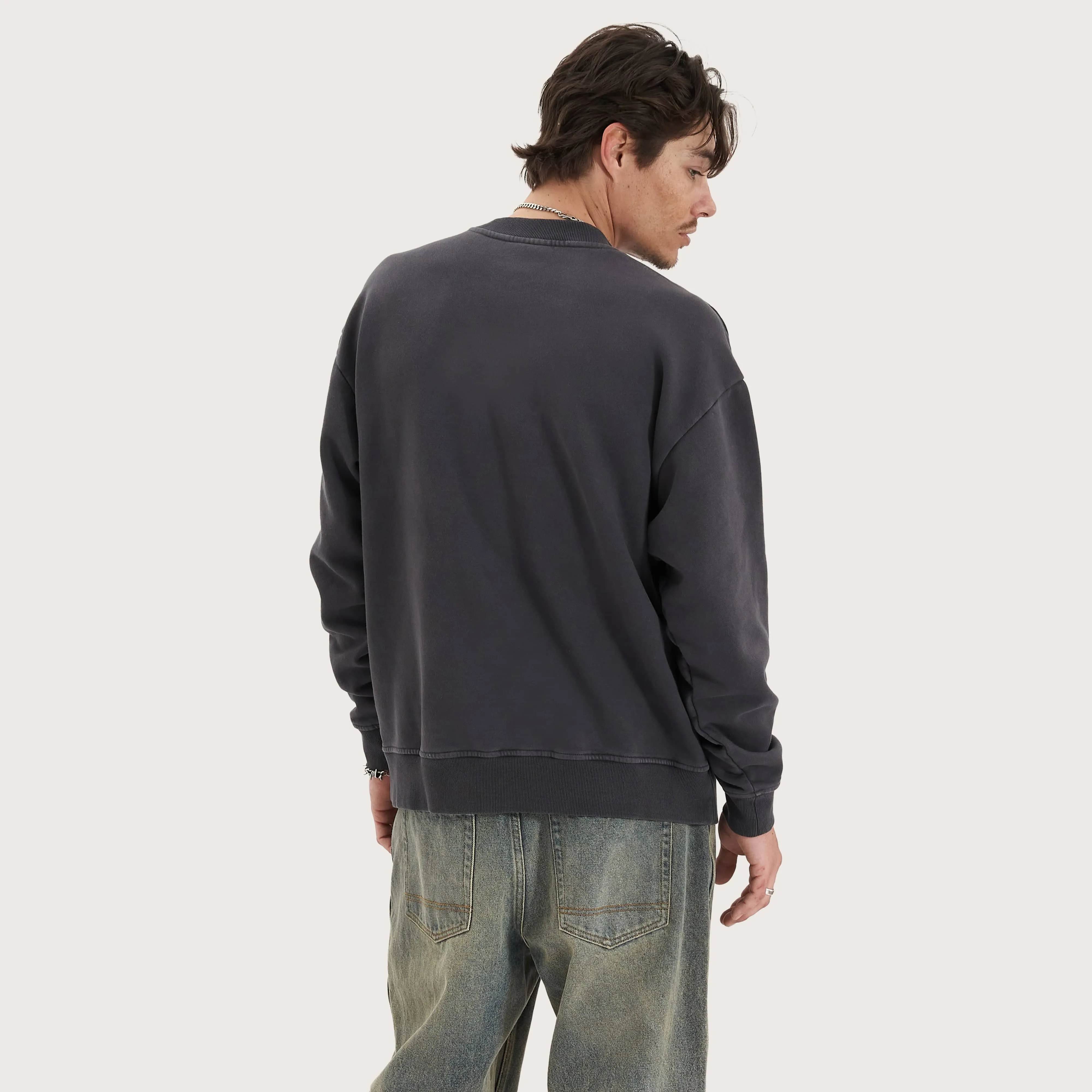 Glide  Heavy Relaxed Jumper Pigment Asphalt