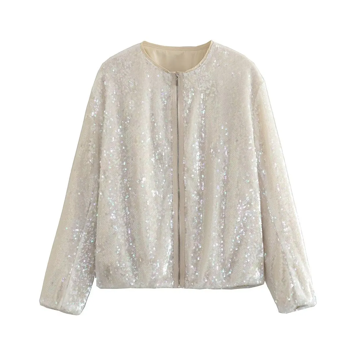 Glitter ladies bomber jacket - High-quality craftsmanship for durability - Lightweight and breathable material