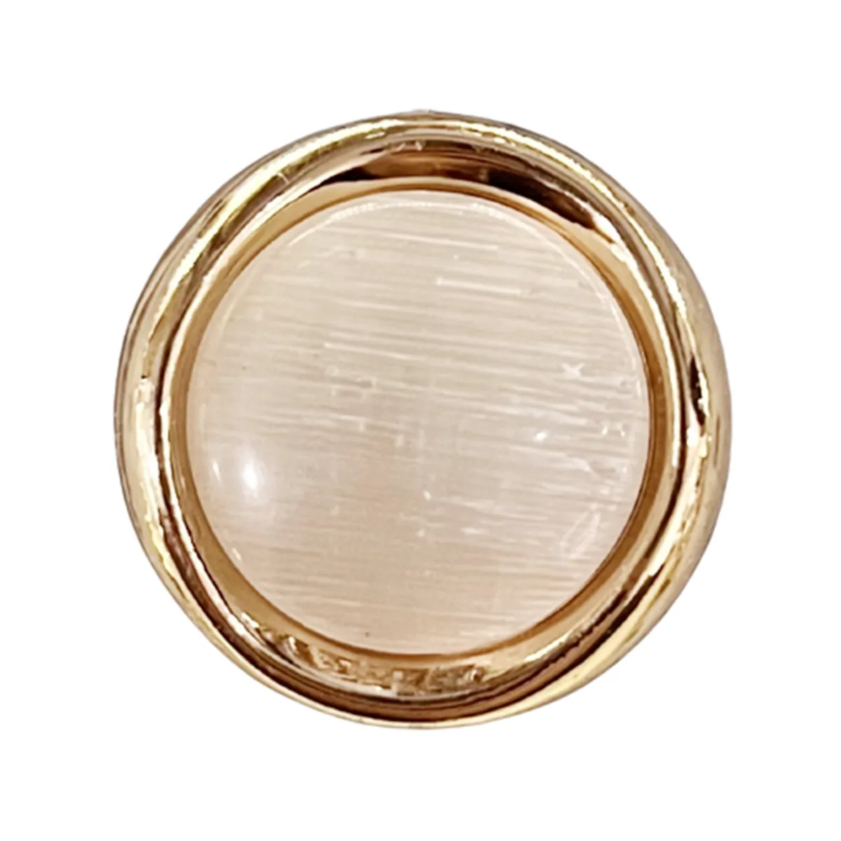Gold-Edged Opalescent Cat Eye Chiffon Shirt Metal Buttons 10pcs