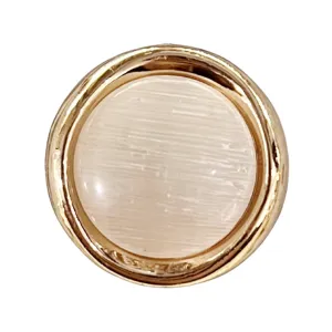 Gold-Edged Opalescent Cat Eye Chiffon Shirt Metal Buttons 10pcs