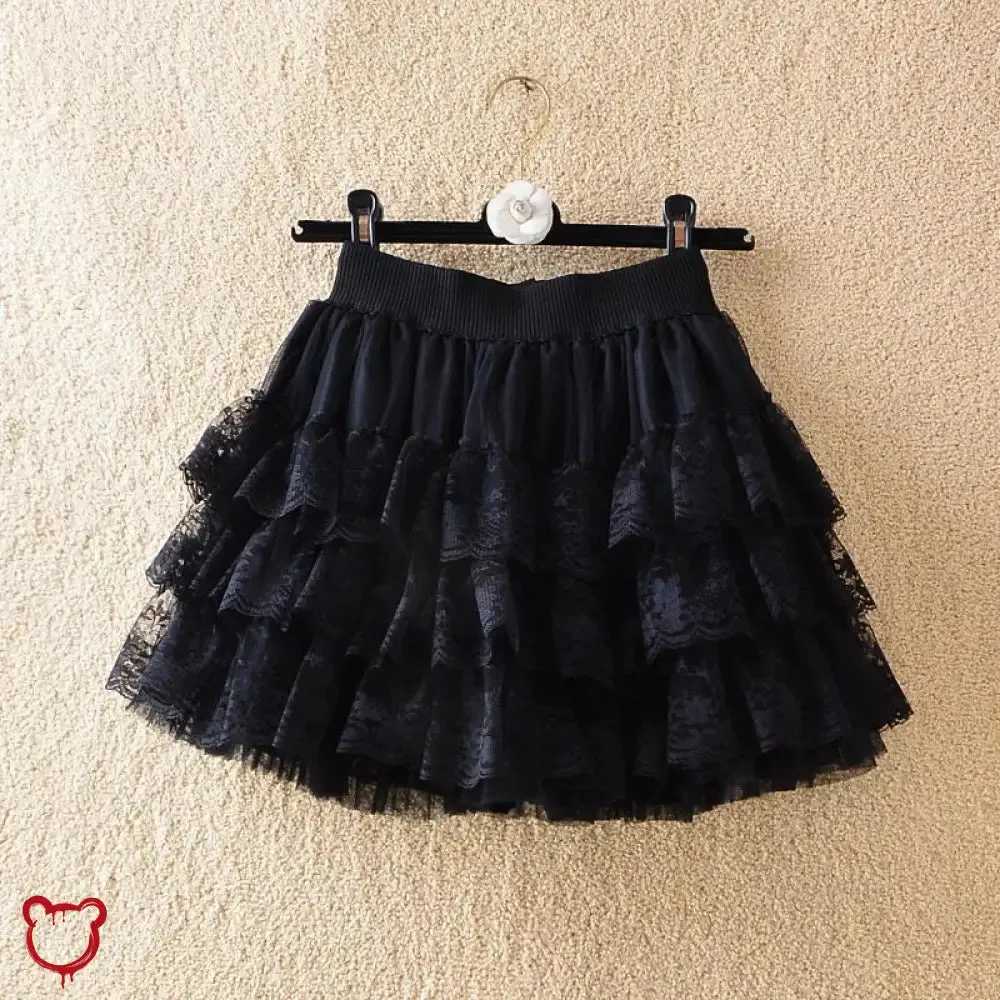 Gothic Lace Black Skirt