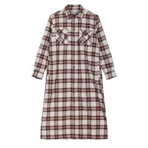 Gramicci Womens Flannel Shirt Dress Beige