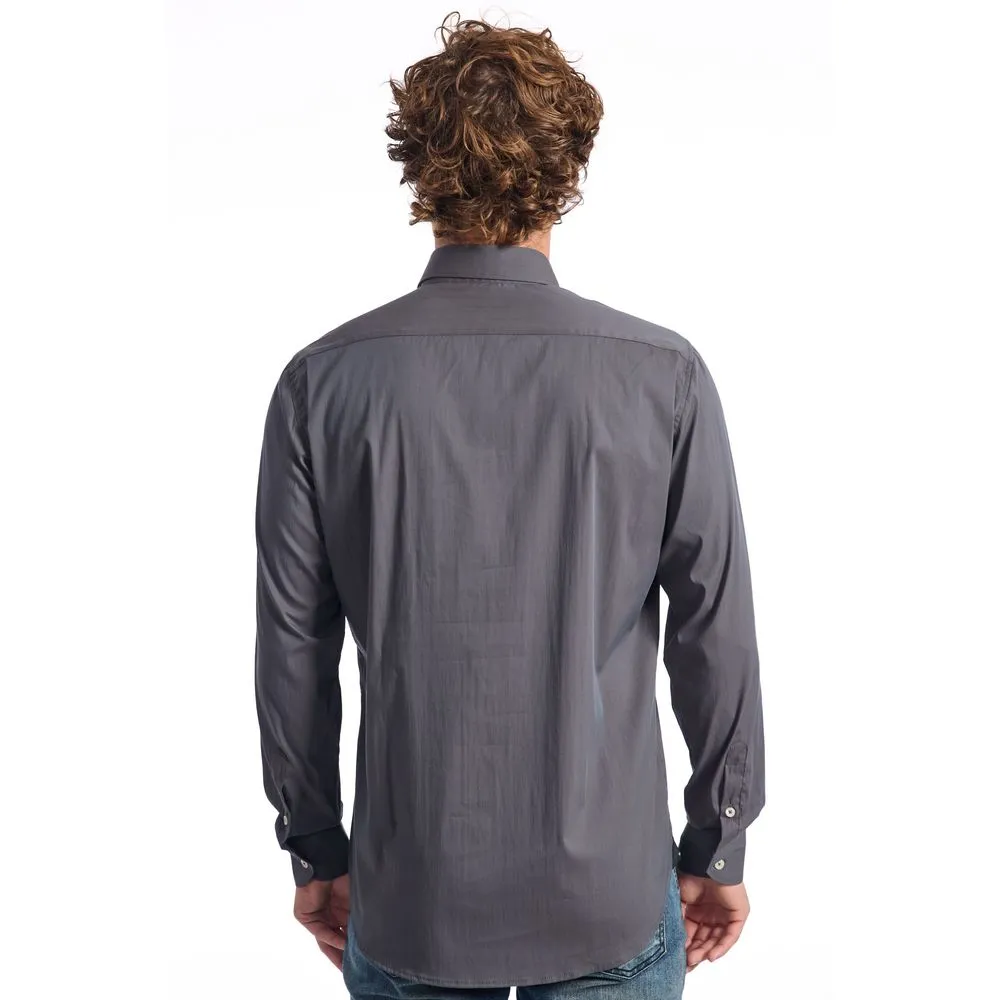 Gray Cotton Mens Shirt