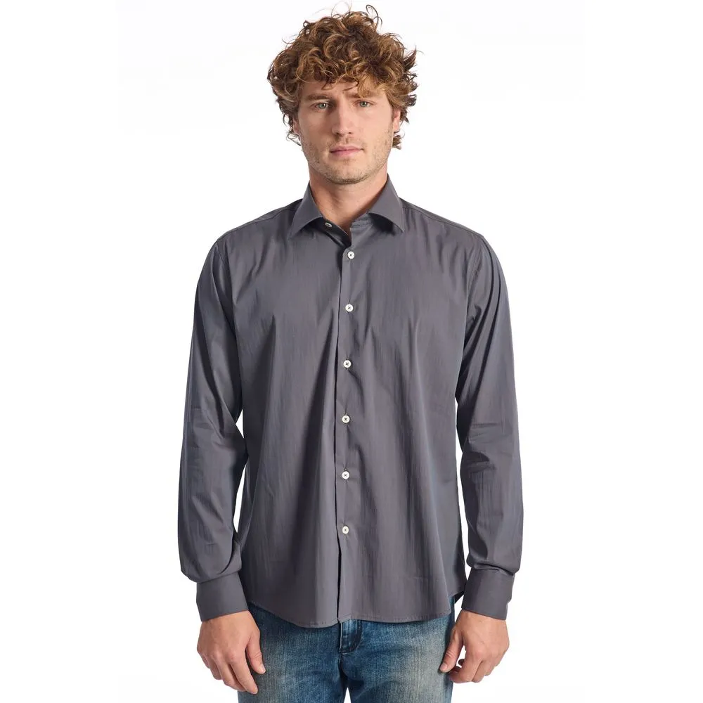 Gray Cotton Mens Shirt