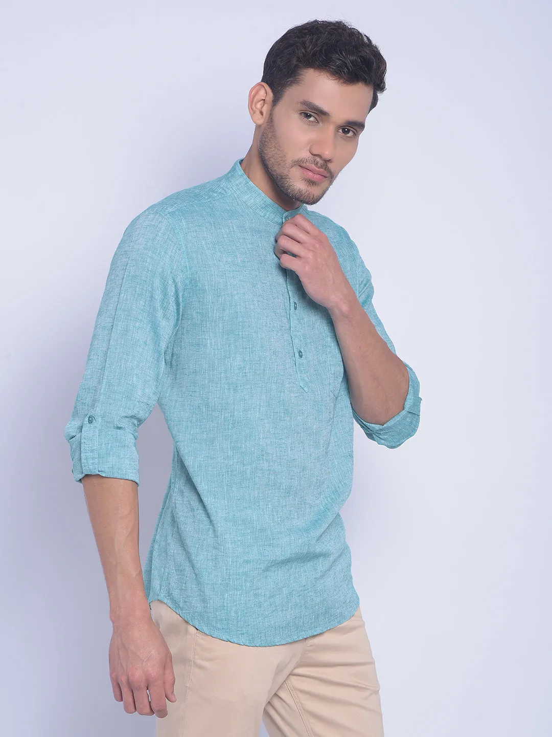 Green Printed Shirt